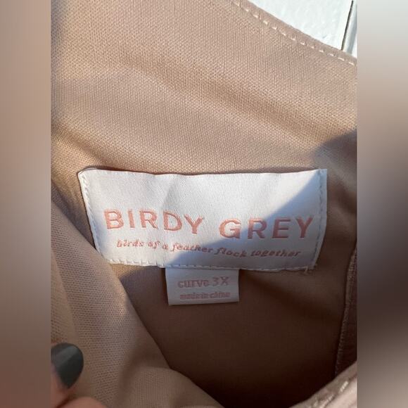 Birdy Grey devin convertible dress in taupe chiffon plus size wedding bridesmaid - Picture 6 of 10